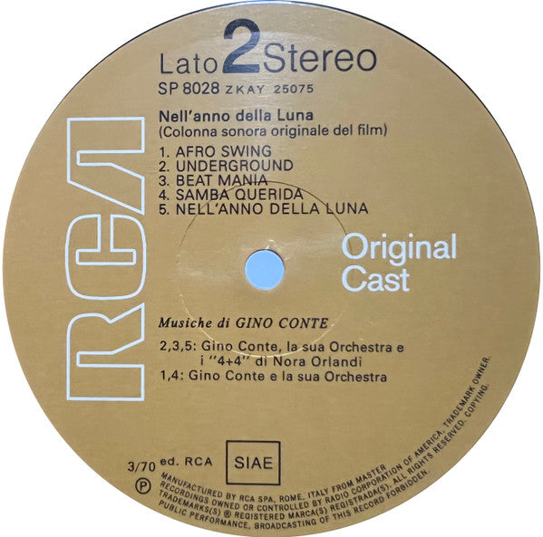 Gino Conte : Nell'Anno Della Luna - Colonna Sonora Originale Del Film (LP, Album, RE + CD, Album, RE)