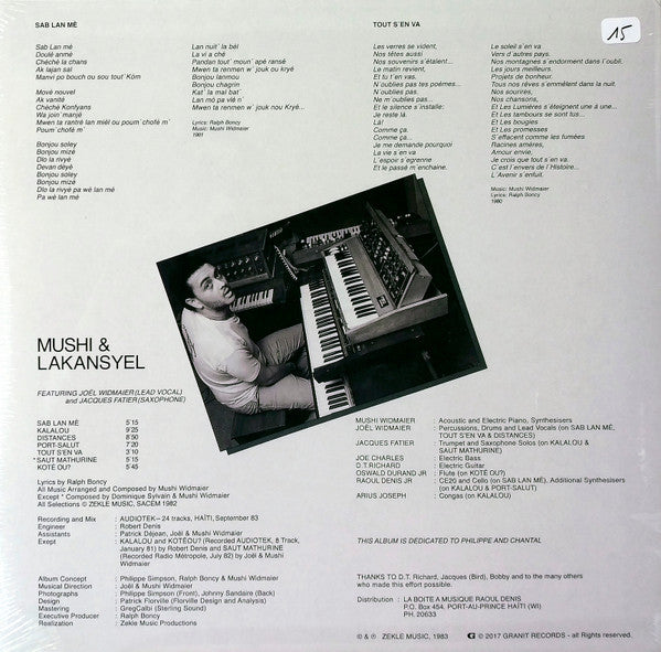 Mushi Lakansyel – Koté Ou? (LP, Granit records, 2017) Back Cover