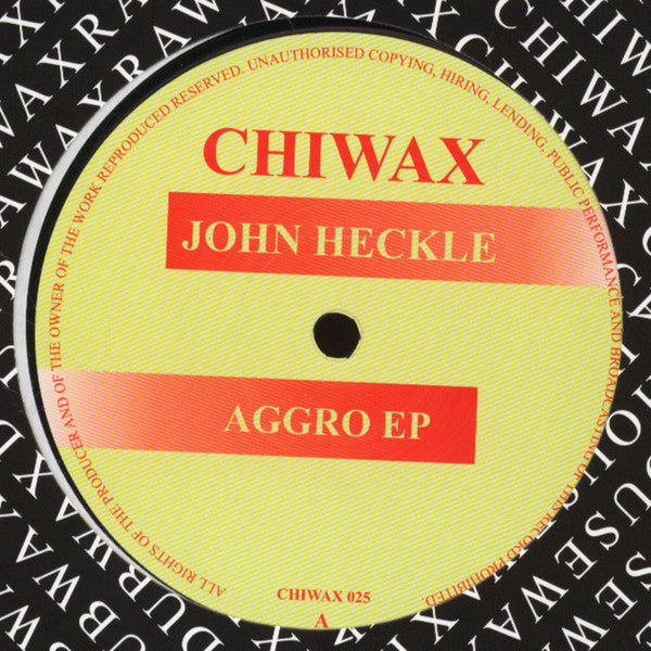 John Heckle – Aggro EP (12", Chiwax, 2017) Front Cover