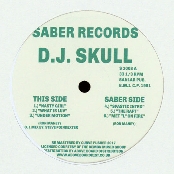 D.J. Skull – N.R.G. Music (12", Saber Records, 2017) Front Cover