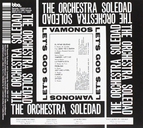 The Orchestra Soledad – Vamonos / Let's Go (CD, BBE, 2017) Back Cover