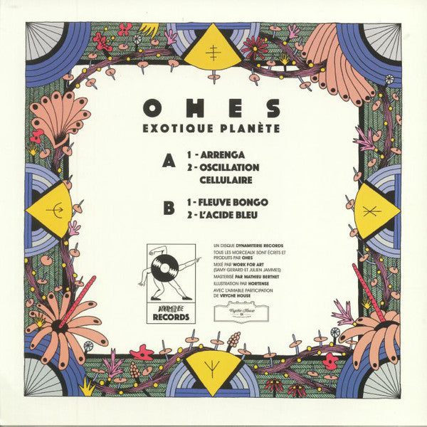 OHES – Exotique Planète (12", Dynamiterie Records, 2017) Back Cover