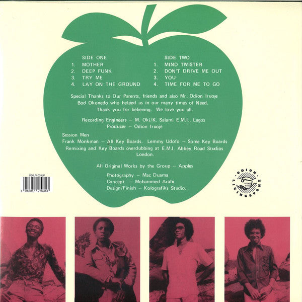 Apples – Mind Twister (LP, Odion Livingstone, 2017) Back Cover