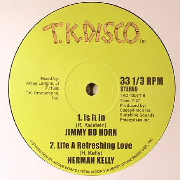 Wizzdom / Jimmy Bo Horn* / Herman Kelly : Free Bass / Is It In / Life A Refreshing Love (12", RE, RM)