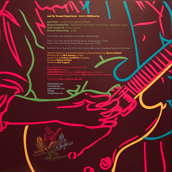 Ash Ra Tempel Experience Manuel Göttsching Ariel Pink Oren Ambarchi Shags Chamberlain – Live In Melbourne (LP, MG.ART, 2017) Image 5