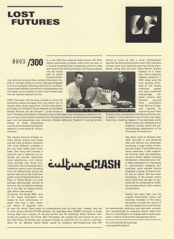 CultureClash – CultureClash (2xLP, Lost Futures, 2017) Image 3