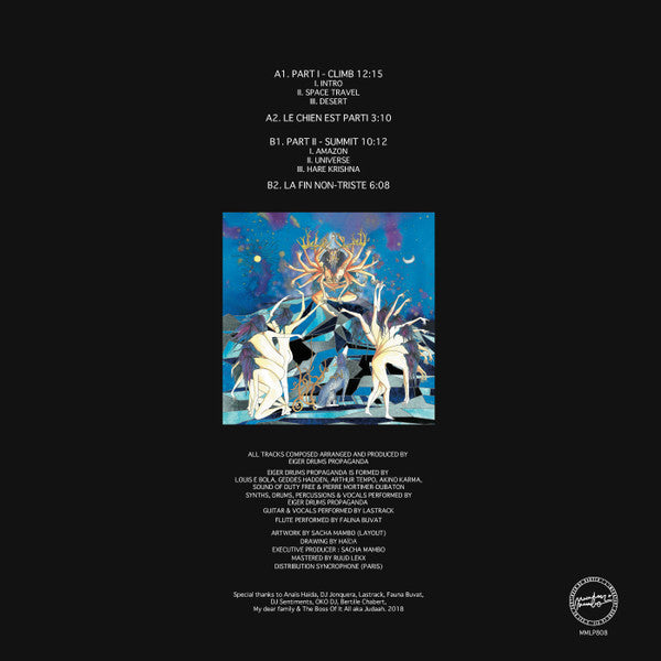 Eiger Drums Propaganda – Eiger Drums Propaganda (LP, Macadam Mambo, 2018) Back Cover