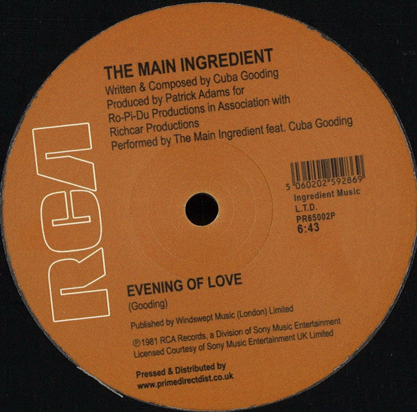 The Main Ingredient : Happiness Is Just Around The Bend / Evening Of Love (12", RE)