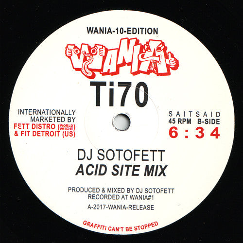 Salik DJ Sotofett – Inna Brixton / Acid Site Mix (10", Wania, 2017) Back Cover
