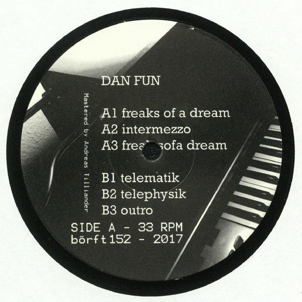 Dan Fun – Telematic (12", Börft Records, 2017) Back Cover