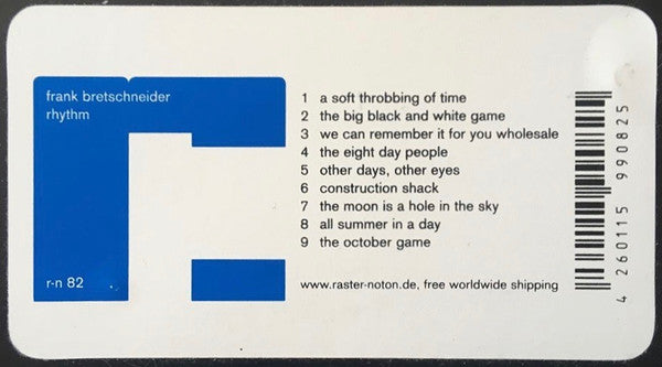 Frank Bretschneider : Rhythm (LP, Album)