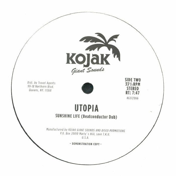 Mike Burns* / Utopia (32) : Kamassa Trip / Sunshine Life (12", Unofficial)