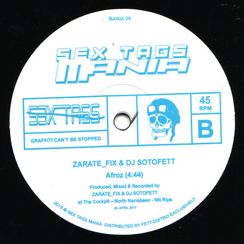 Zarate_Fix DJ Sotofett – Arjun / Afroz (12", Sex Tags Mania, 2018) Back Cover