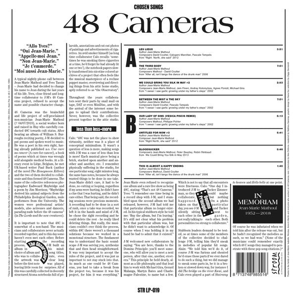48 Cameras – Chosen Songs (LP, Stroom, 2018) Back Cover