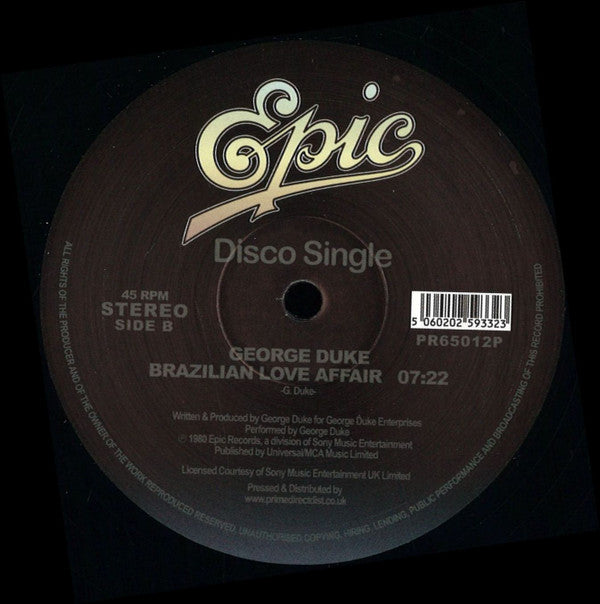 George Duke : I Want You For Myself (Tom Moulton Mix) (12", Single, RE)