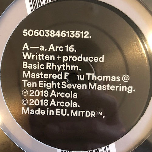 Basic Rhythm – Dough Boy / Can't You See (12", Arcola, 2018) Back Cover