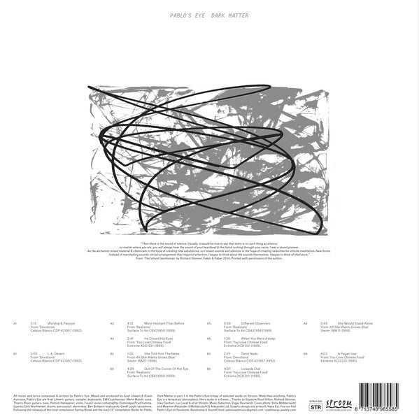 Pablo's Eye – Dark Matter (LP, Stroom, 2019) Back Cover