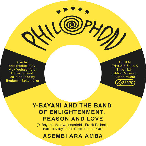 Y-Bayani The Band Of Enlightenment, Reason And Love – Asembi Ara Amba (7", Philophon, 2019) Image 3