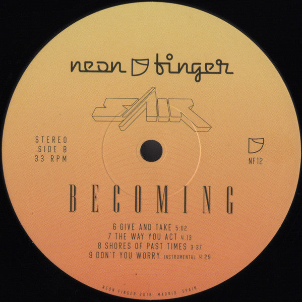 SaiR – Becoming (LP, Neon Finger, 2019) Image 4