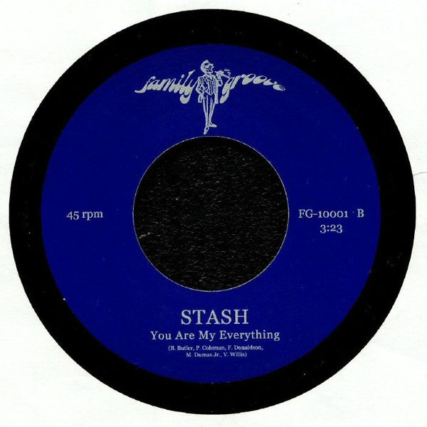 Stash – Make Up Your Mind (7", Family Groove Records, 2019) Back Cover