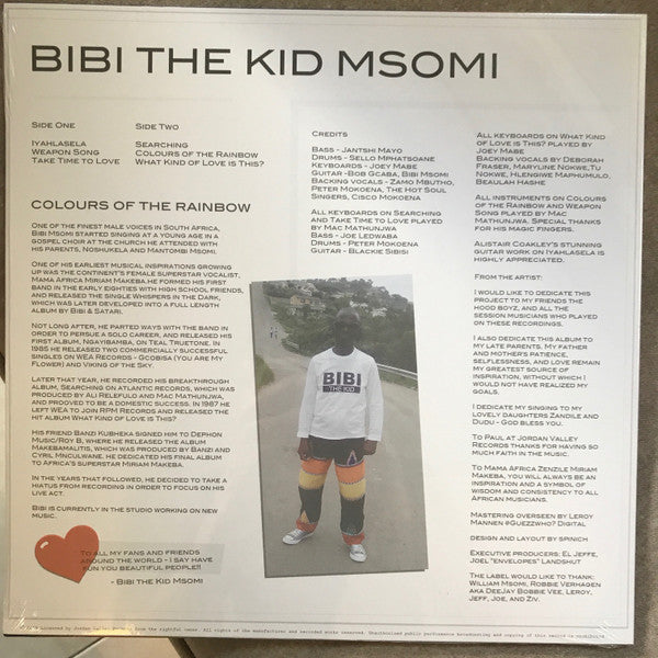 Bibi The Kid Msomi – Colours Of The Rainbow (LP, Jordan Valley Records, 2019) Image 4