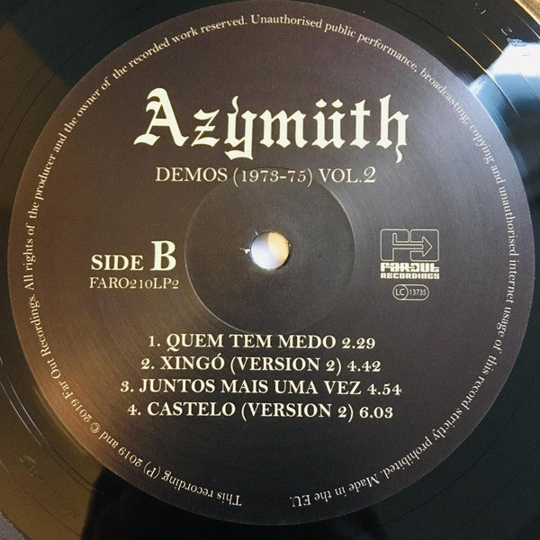 Azymüth – Demos (1973-75) Vol. 2 (LP, Far Out Recordings, 2019) Image 4