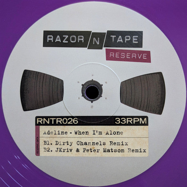 Adeline – When I'm Alone (12", Violet, Razor-N-Tape Reserve, 2019) Back Cover