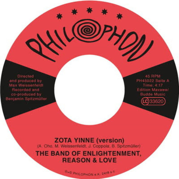 The Band Of Enlightenment, Reason And Love – Zota Yinne (Version) / Starlet Road Filling Station Romance (Version) (7", Philophon, 2019) Image 3