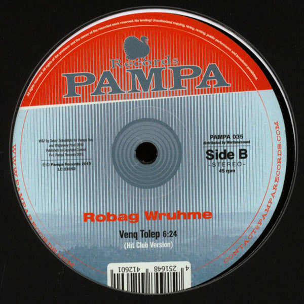 Robag Wruhme – Nata Alma / Venq Tolep (12", Pampa Records, 2019) Back Cover