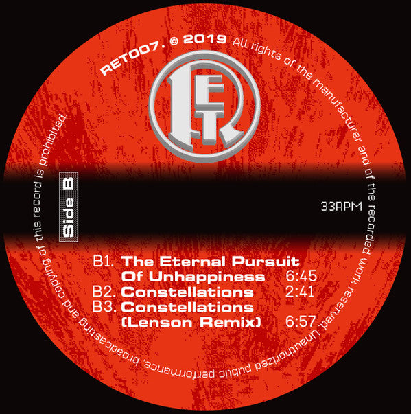 Fractions – Constellations (12", Rotterdam Electronix, 2019) Back Cover