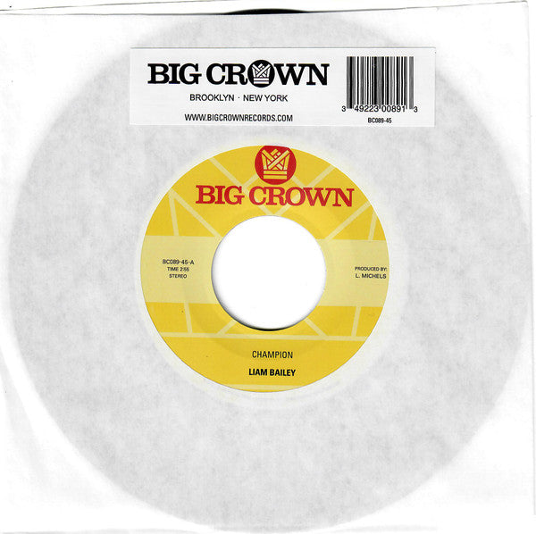 Liam Bailey – Champion (7", Big Crown Records, 2019) Image 3
