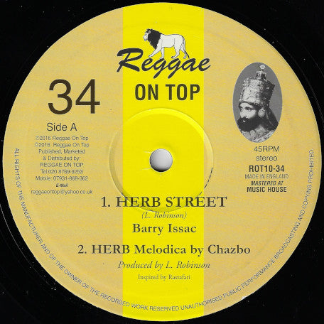 Barry Issac – Herb Street (10", Reggae On Top, 2019) Front Cover