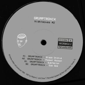 Grumptronix – Nightmoves #2 (12", Wormhole Wisdom, 2019) Front Cover