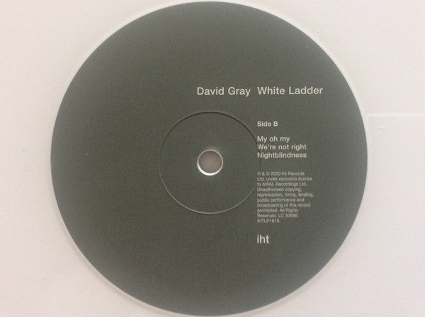 David Gray – White Ladder (2xLP, White, IHT Records, 2020) Image 5