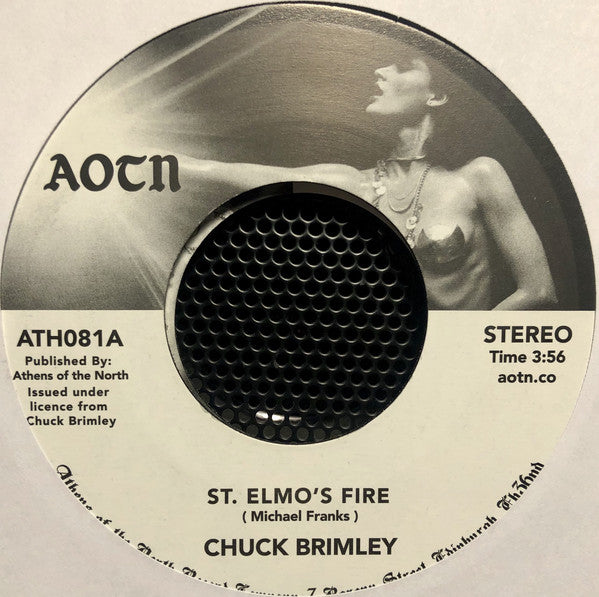 Chuck Brimley – St. Elmos Fire (7", Athens Of The North, 2020) Front Cover