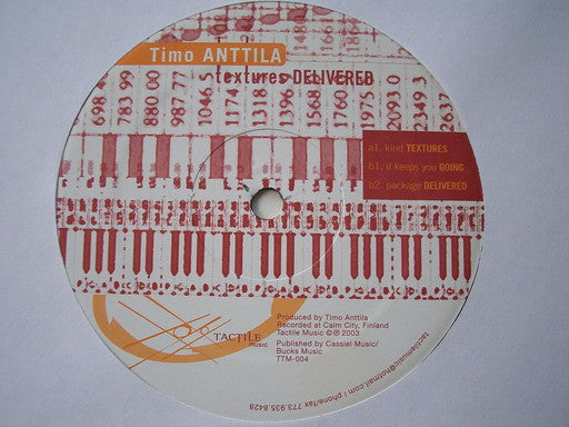 Timo Anttila – Textures Delivered (12", Tactile Music, 2003) Front Cover