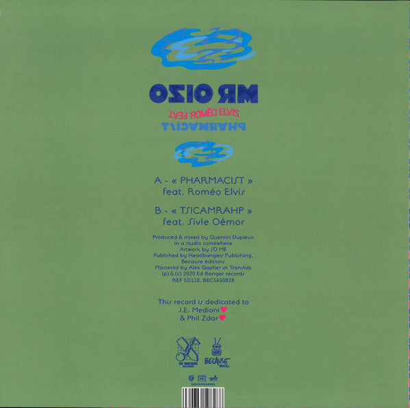 Mr. Oizo Roméo Elvis – Pharmacist (10", Neon Green, Ed Banger Records, 2020) Image 3