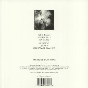 Tolouse Low Trax – Jeidem Fall (LP, White, Karaoke Kalk, 2020) Back Cover