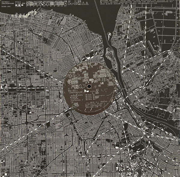 Vladislav Delay Max Loderbauer – Roadblocks (12", Red, Detroit Underground, 2020) Back Cover
