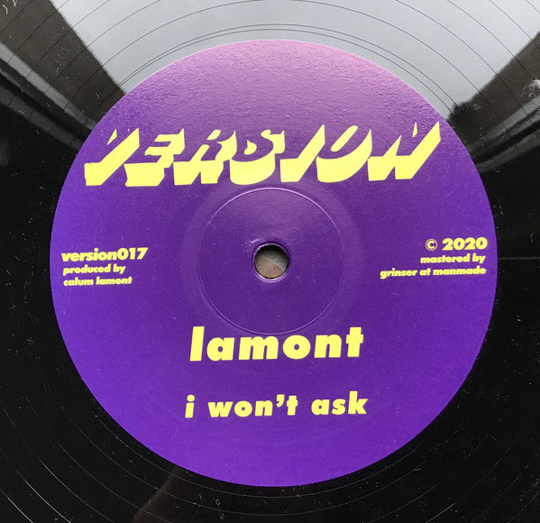 Lamont – Dominant / I Won't Ask (12", Version, 2020) Back Cover