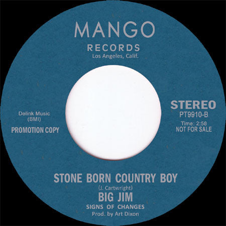 Big Jim – Stone Born Country Boy (7", Perfect.Toy Records, 2020) Back Cover