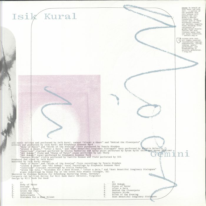 Isik Kural – Moon In Gemini (LP, Rvng Intl., 2024) Back Cover