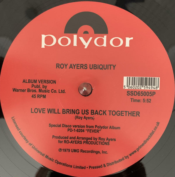 Roy Ayers Ubiquity : Running Away / Love Will Bring Us Back Together (12", RE)
