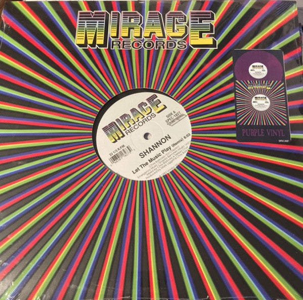 Shannon – Let The Music Play (Remix) (12", Purple, Mirage, 2020) Front Cover