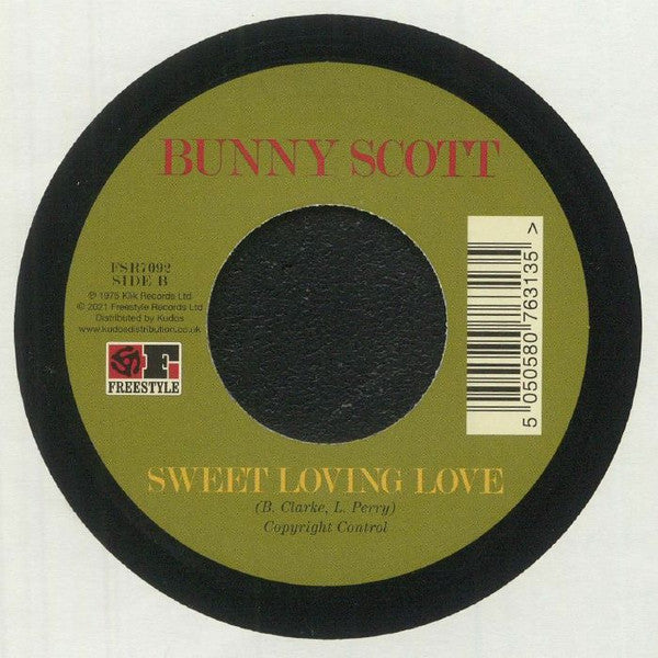 Bunny Scott – Kinky Fly / Sweet Loving Love (7", Freestyle Records, 2022) Back Cover