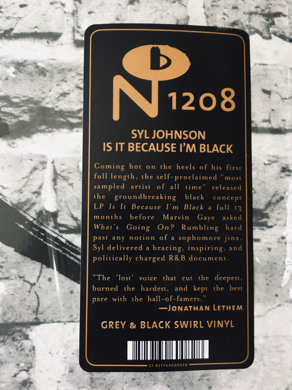 Syl Johnson – Is It Because I’m Black (LP, Grey & Back Swirl, Numero Group, 2022) Image 5