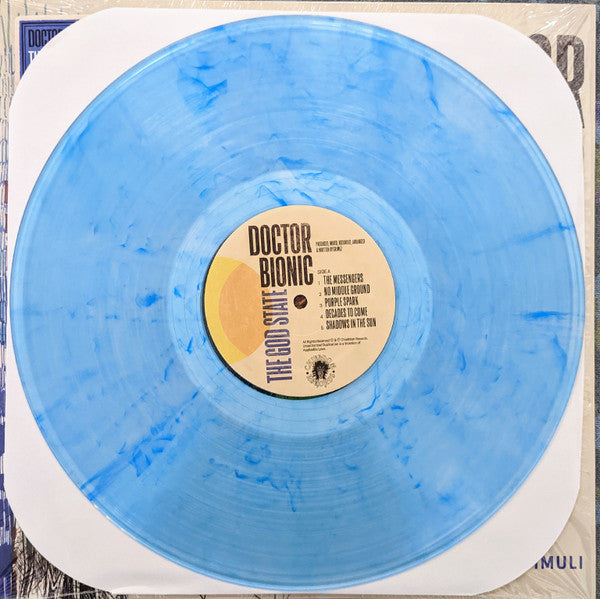 Doctor Bionic – The God State - An Aural Stimuli (LP, Blue Clear Spatter, Chiefdom Records, 2022) Image 5