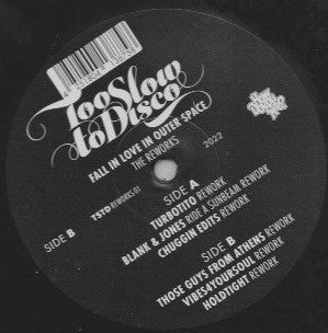 The Prime Time Band – Fall In Love In Outer Space (The Reworks) (12", Too Slow To Disco, 2022) Image 3