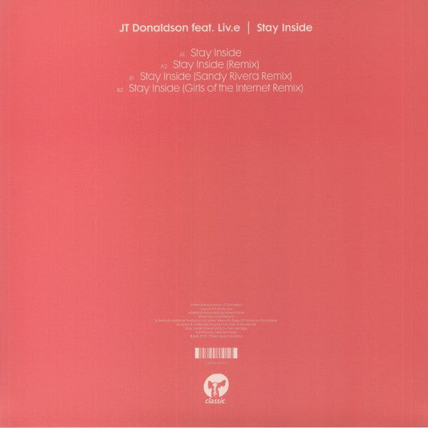 J.T. Donaldson Feat. Liv.e : Stay Inside (12")