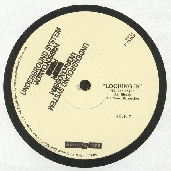 Underground System – Looking In EP (12", Razor-N-Tape Reserve, 2023) Front Cover